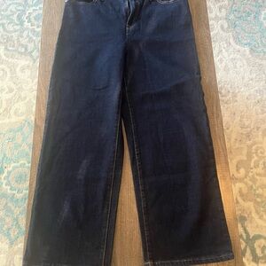 Banana Republic Ultra High-Rise Wide Leg Jeans - Dark Blue